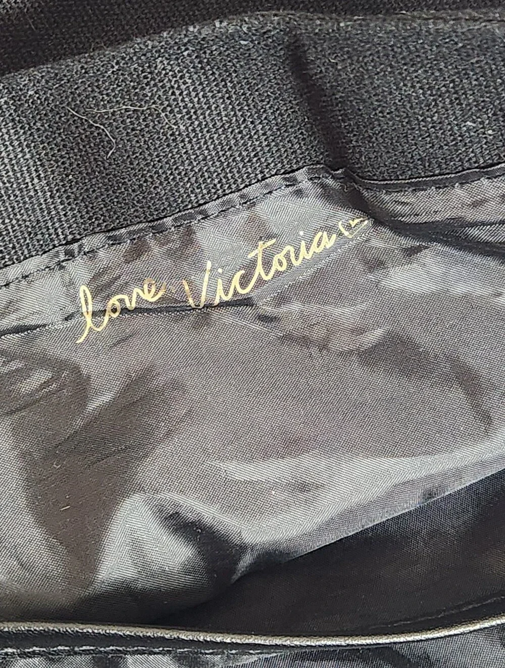 Victoria's Secret Black Canvas Tote
